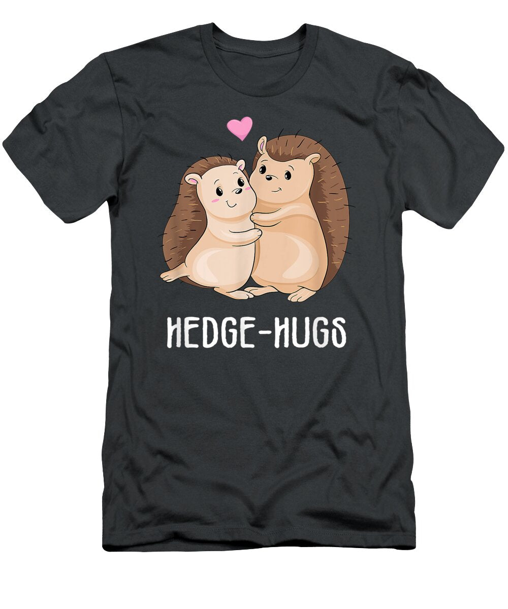 Hedge Hugs Sweet Hedgehog Lover Girl Funny Couple Inneso Lilya T-Shirt