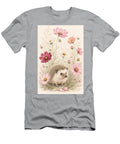 Hedgehog Among Cosmos Blossoms Whimsical Garden Wall Art Sun D Studio T-Shirt