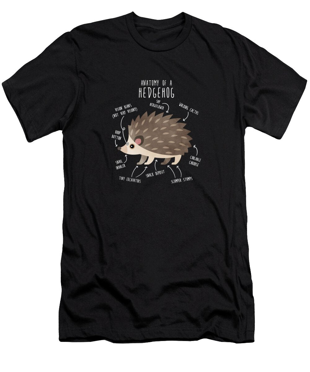 Hedgehog Anatomy 1 Scott Palmer T-Shirt