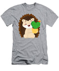 Hedgehog and Cactus Love Heart Cute Valentines Day Ezram Jamie T-Shirt