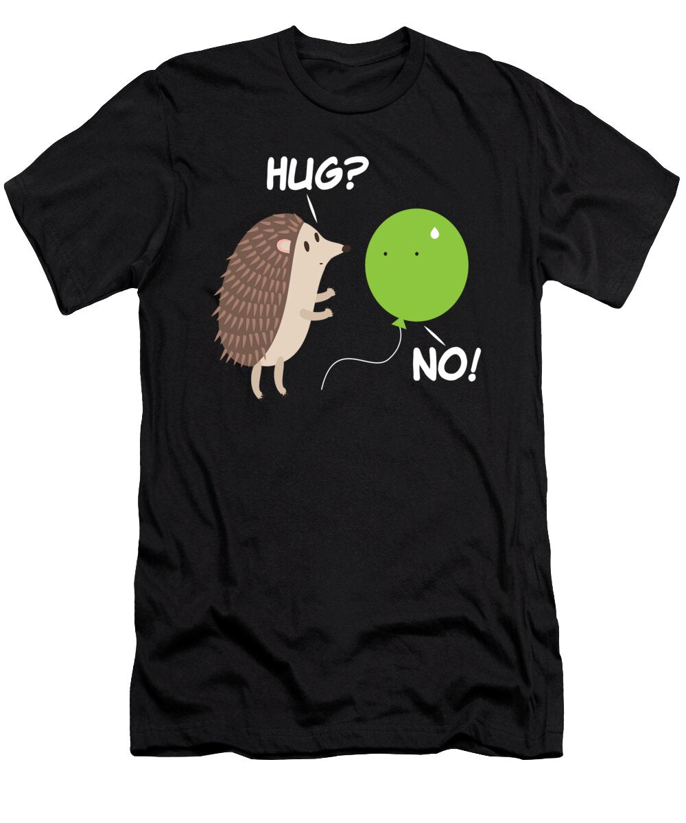 Hedgehog Balloon Sweet Cute Autumn Moon T-Shirt