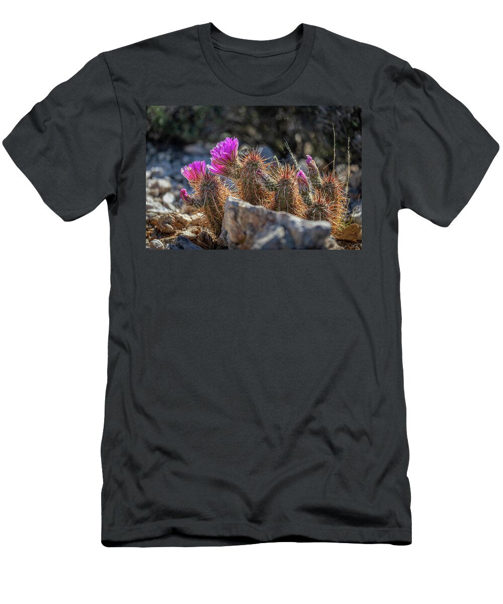 Hedgehog Cactus in Bloom Peter Tellone T-Shirt