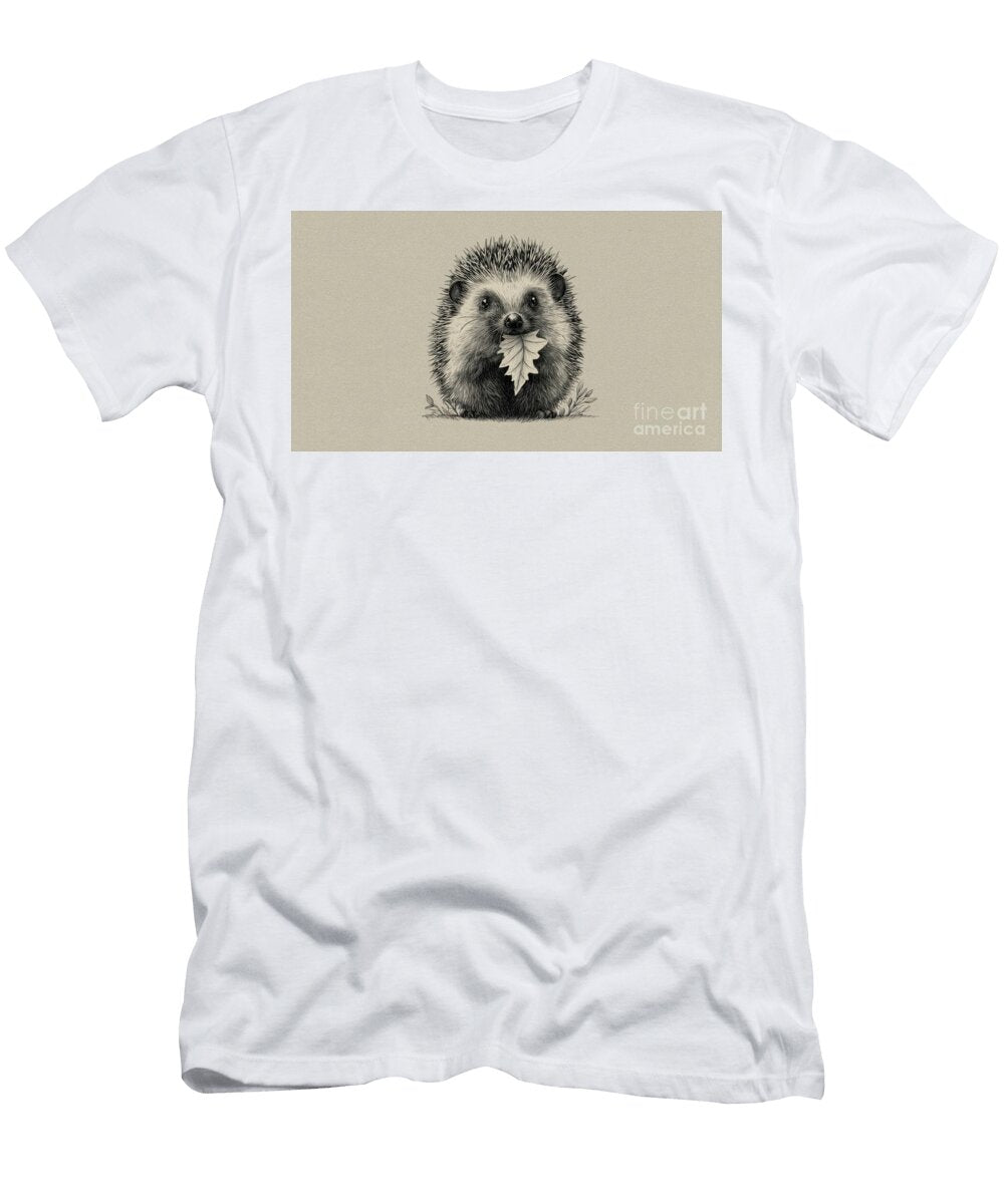 Hedgehog Carries a Leaf in Its Mouth Beautiful Things T-Shirt