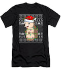 Hedgehog Christmas Lights Ugly Sweater Funny Hat Natalie Lidford T-Shirt