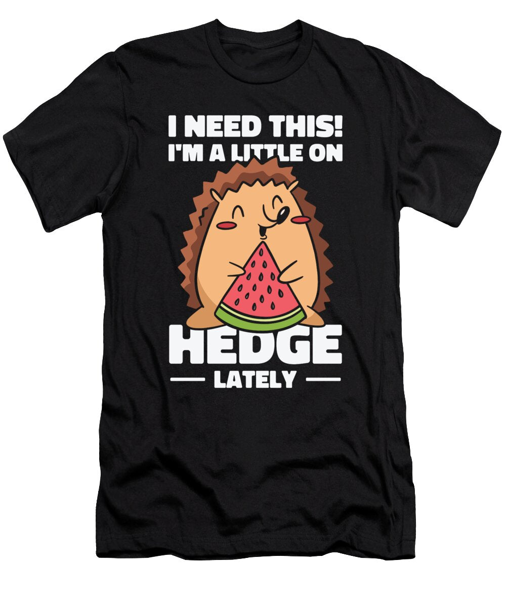 Hedgehog Cute Animal Watermelon Fruit Pet Food Toms Store T-Shirt