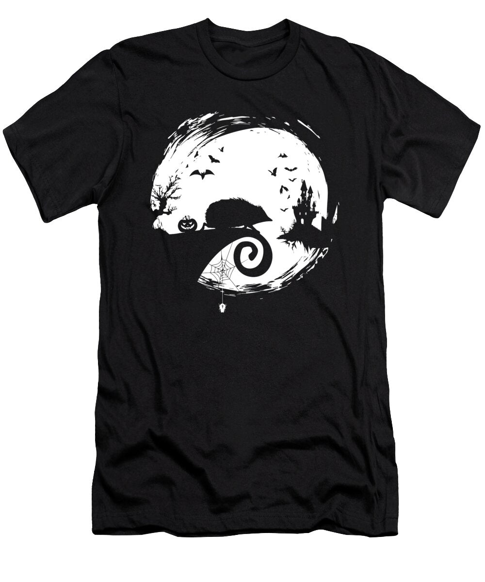 Hedgehog Halloween Costume Moon Silhouette Wowshirt T-Shirt