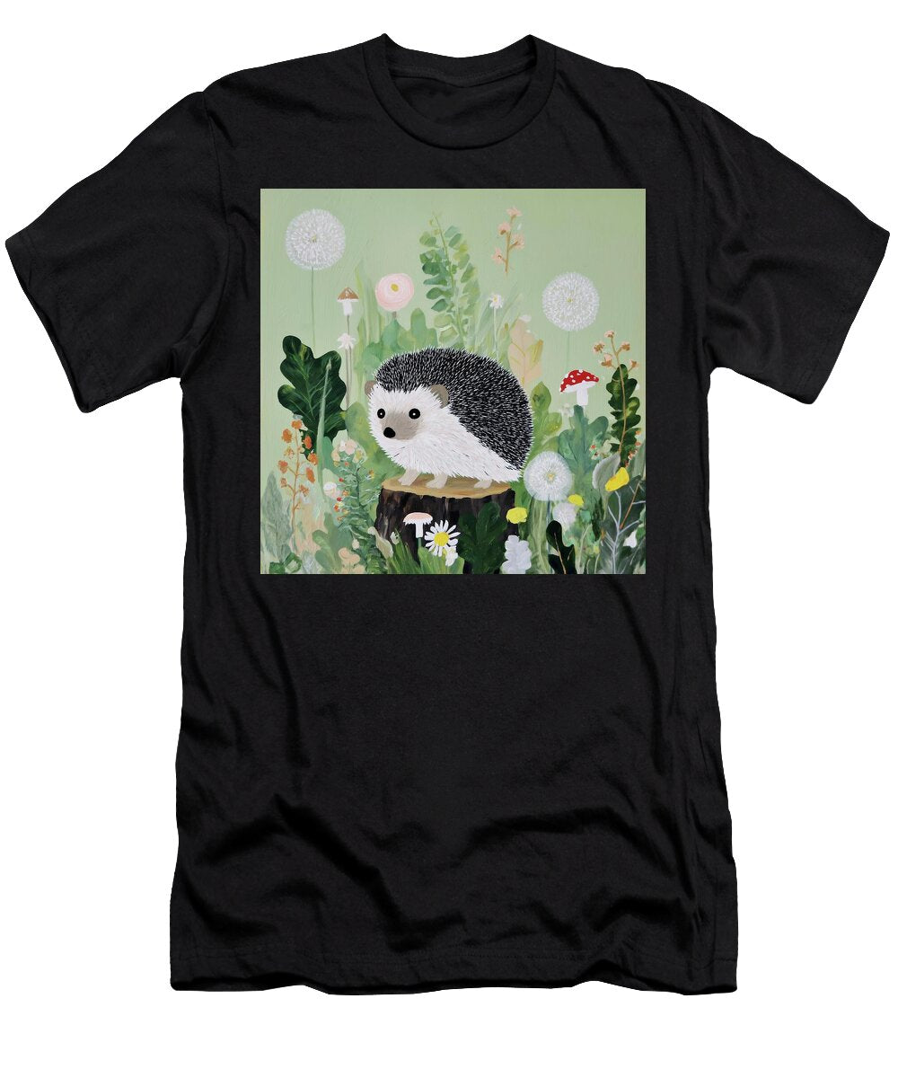 Hedgehog in a Garden Illustration 2 Fabrizio Cassetta T-Shirt