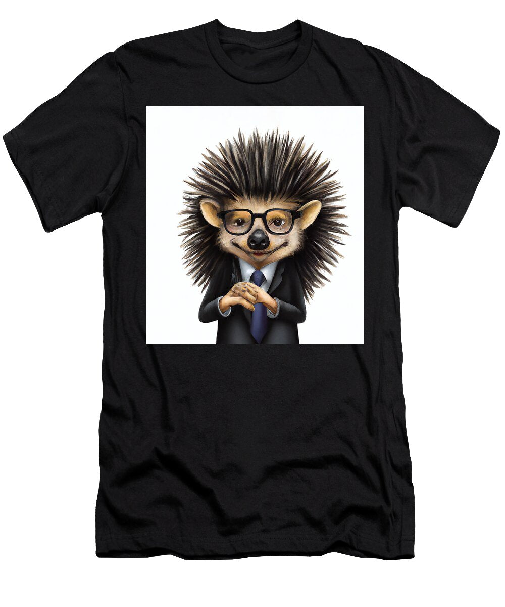 Hedgehog in a Hipster Suite Stellart Studio T-Shirt