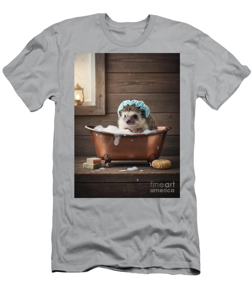 Hedgehog in Copper Bathtub Creator Designs T-Shirt