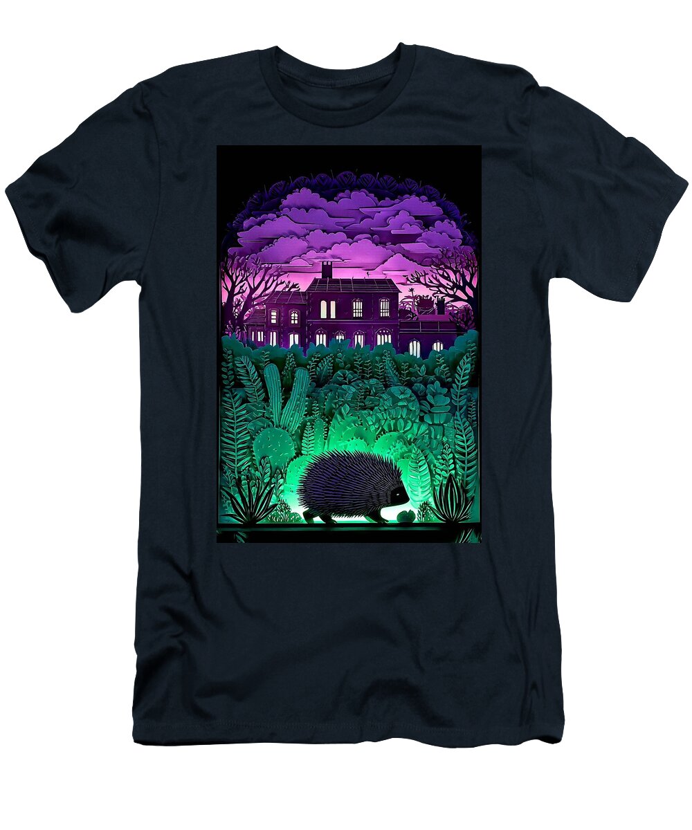 Hedgehog in Enchanted Garden Beast Nathanael Ruiz T-Shirt