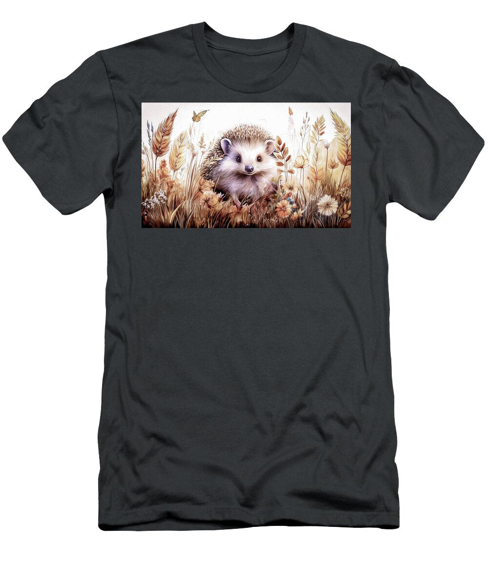 Hedgehog in the Country Sunshine Painting Debra and Dave Vanderlaan T-Shirt