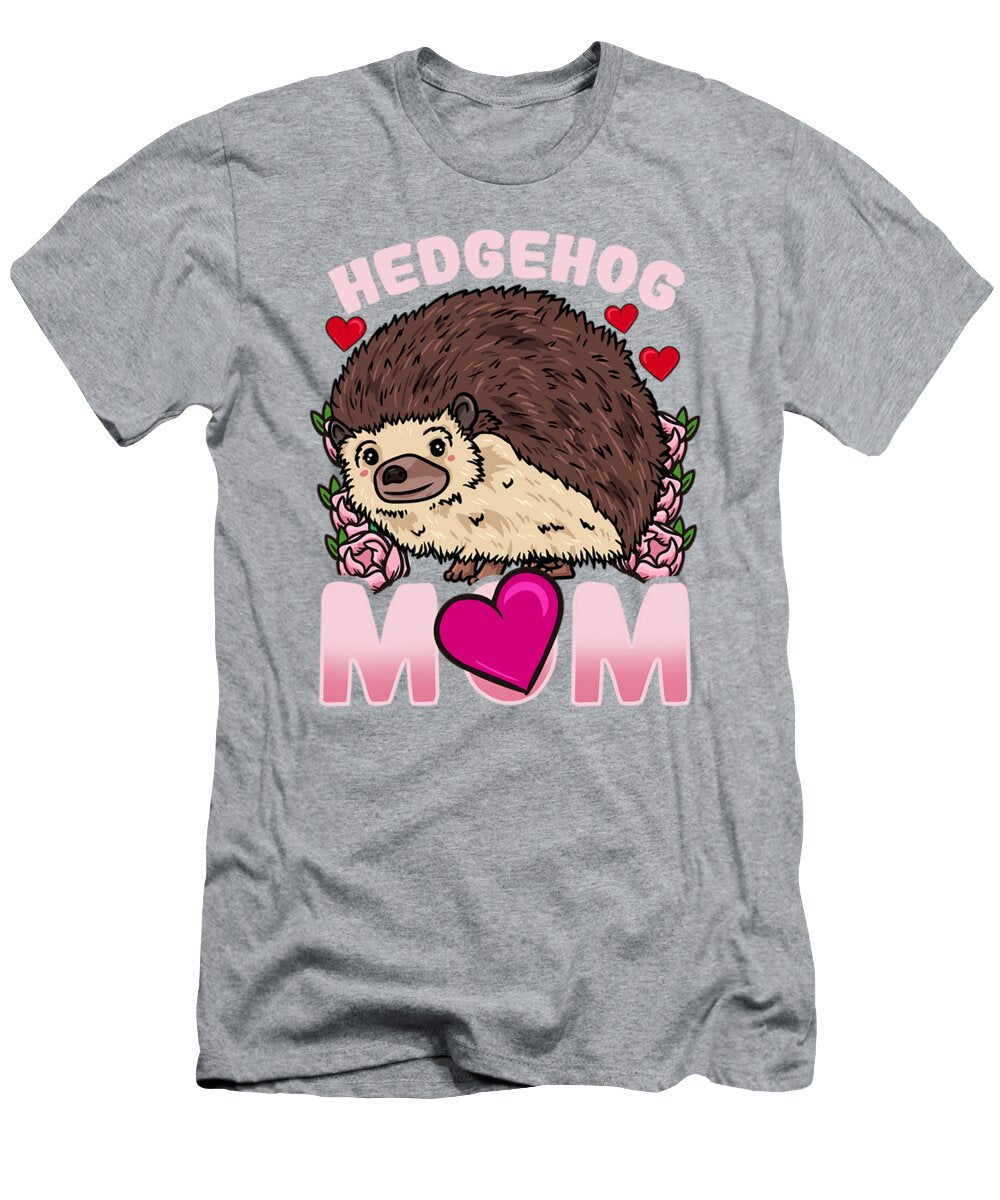 Hedgehog Mom Mother Mothers Day Clarkw Camer T-Shirt