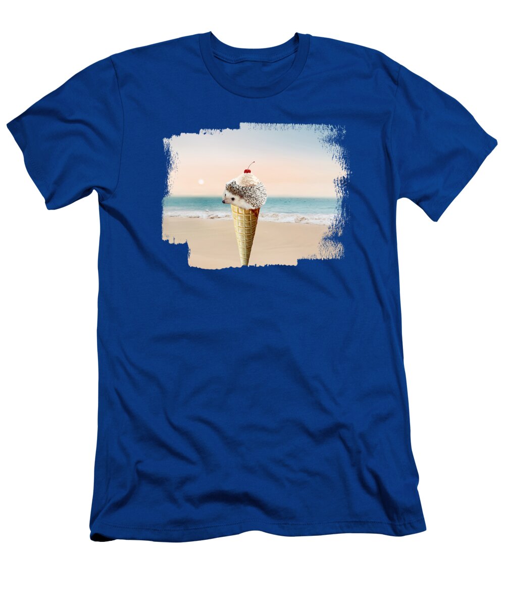 Hedgehog on Ice Cream Cone Five Elisabeth Lucas T-Shirt