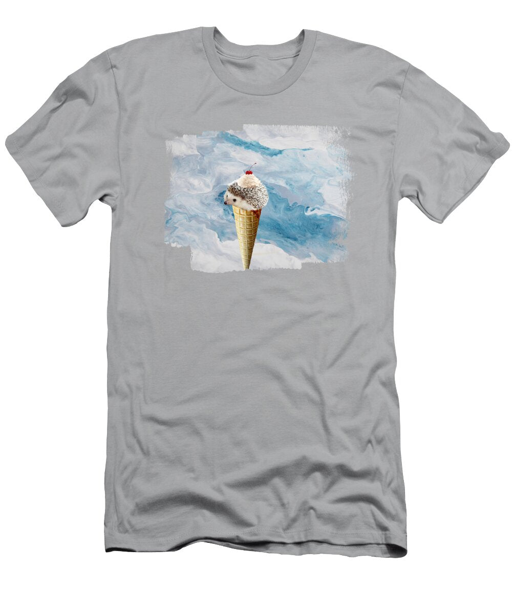 Hedgehog on Ice Cream Cone One Elisabeth Lucas T-Shirt