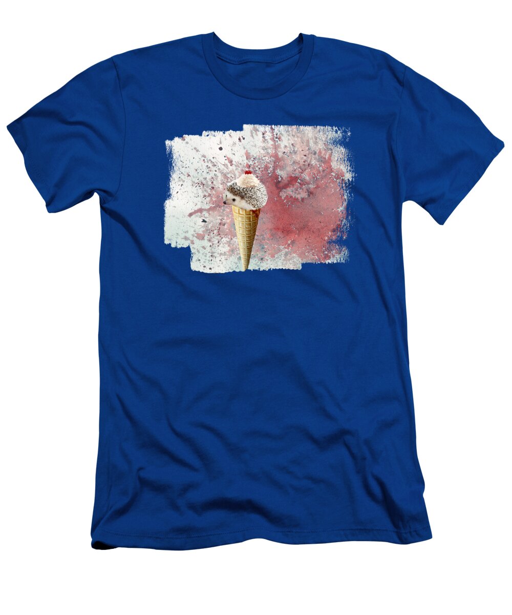 Hedgehog on Ice Cream Cone Two Elisabeth Lucas T-Shirt