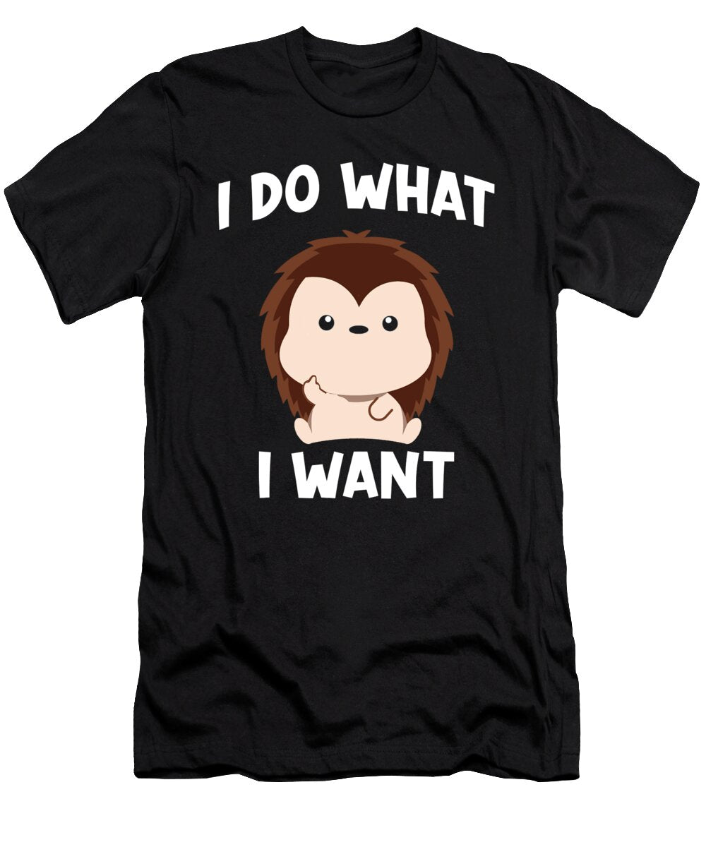 Hedgehog Saying I Do What I Want Manuel Schmucker T-Shirt