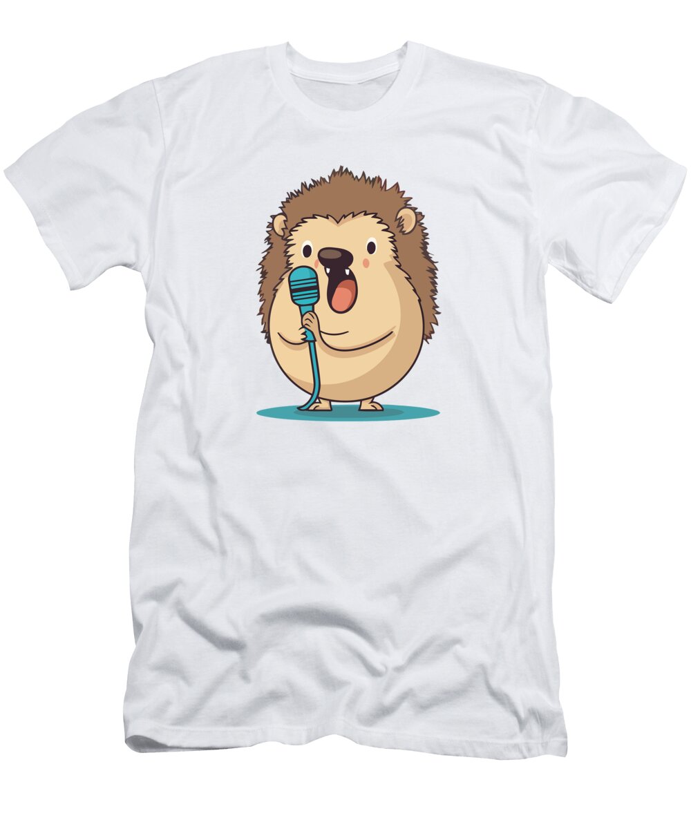 Hedgehog Singing Amir Faysal T-Shirt