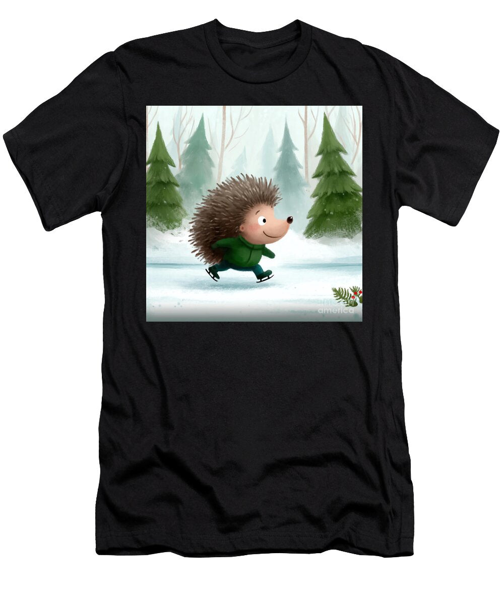Hedgehog Skates on Ice Ariadna De Raadt T-Shirt