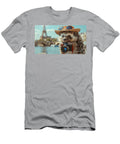 Hedgehog Tourist with Camera in Straw Hat Michal Bednarek T-Shirt