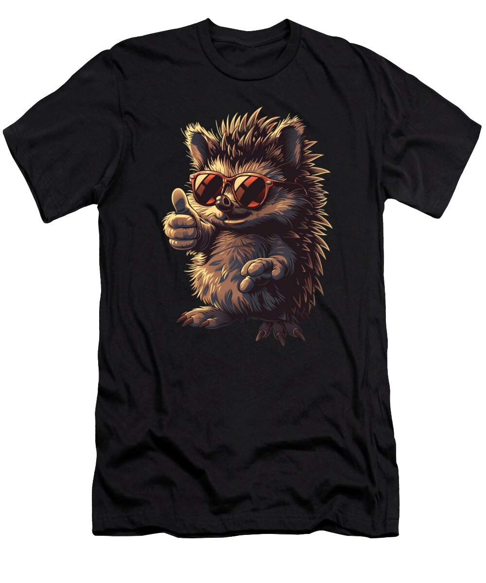 Hedgehog Winter Survival Doris Santiago Art T-Shirt