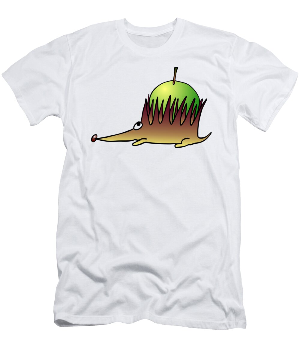 Hedgehog with Apple Michal Boubin T-Shirt