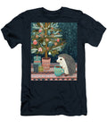 Hedgehog with Festive Tree Tammy Wetzel T-Shirt