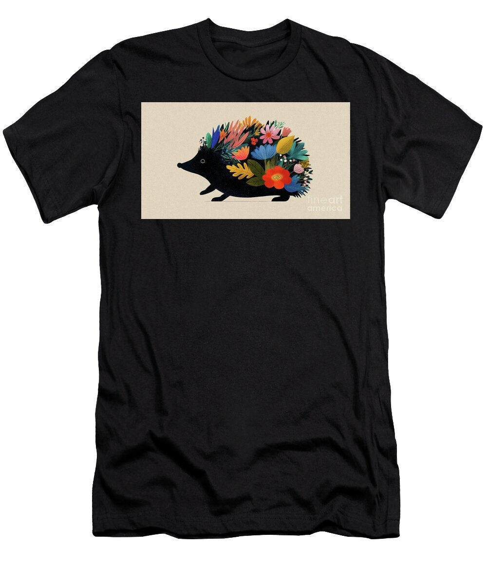 Hedgehog with Flowers in a Garden Beautiful Things T-Shirt
