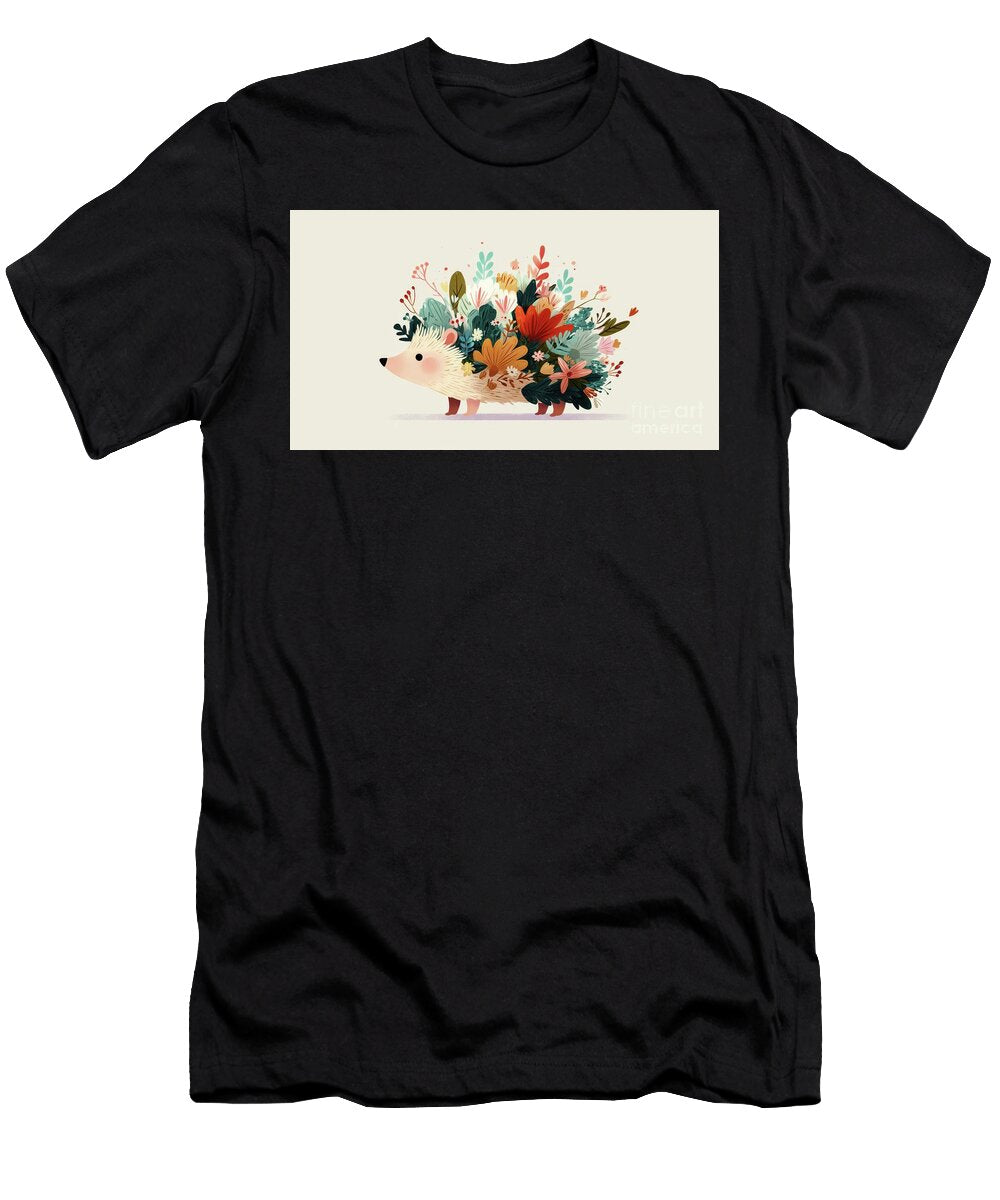 Hedgehog with Flowers in Garden Beautiful Things T-Shirt