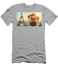 Hedgehog with Sun Hat and Camera in Front of Eiffel Tower Michal Bednarek T-Shirt
