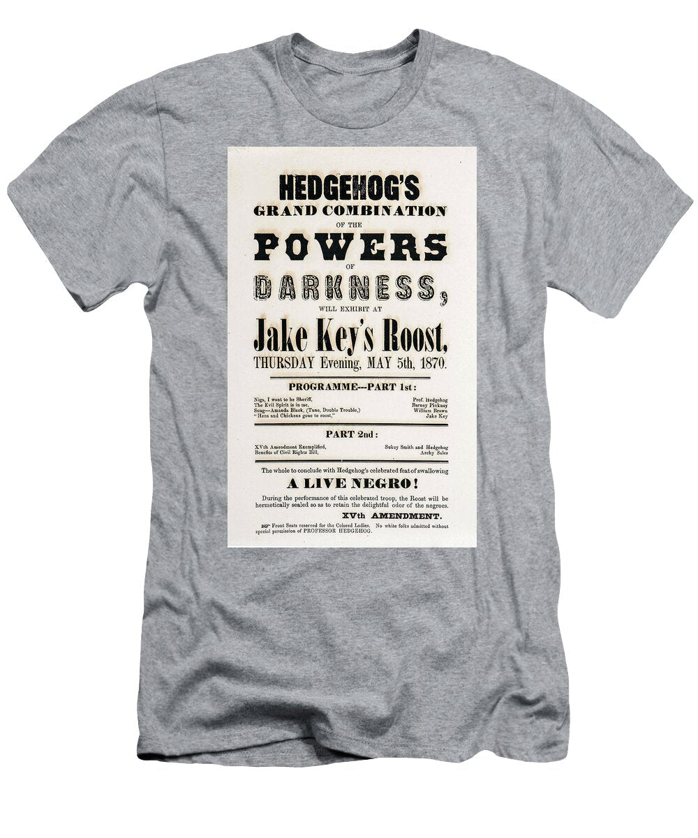 Hedgehogs Grand Combination Anti Black and Anti 15th Amendment Letterpress Broadside 1870 Artistic Rifki T-Shirt