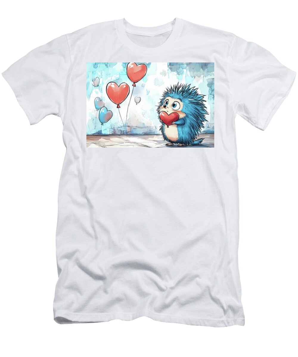 Hedgehogs Heartfelt Hug Matthias Hauser T-Shirt