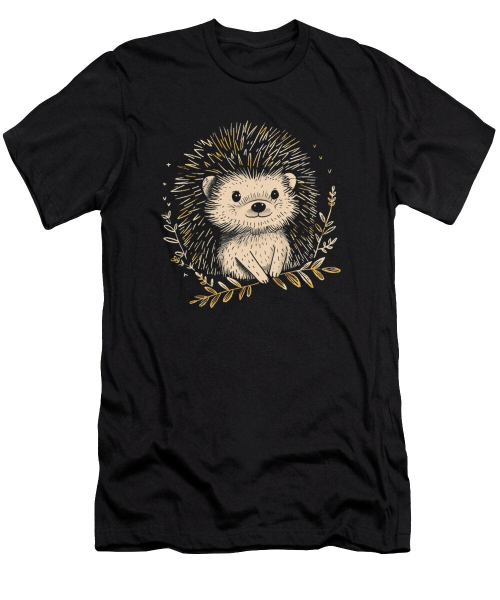 Hedgehogs in Moonlight Doris Santiago Art T-Shirt