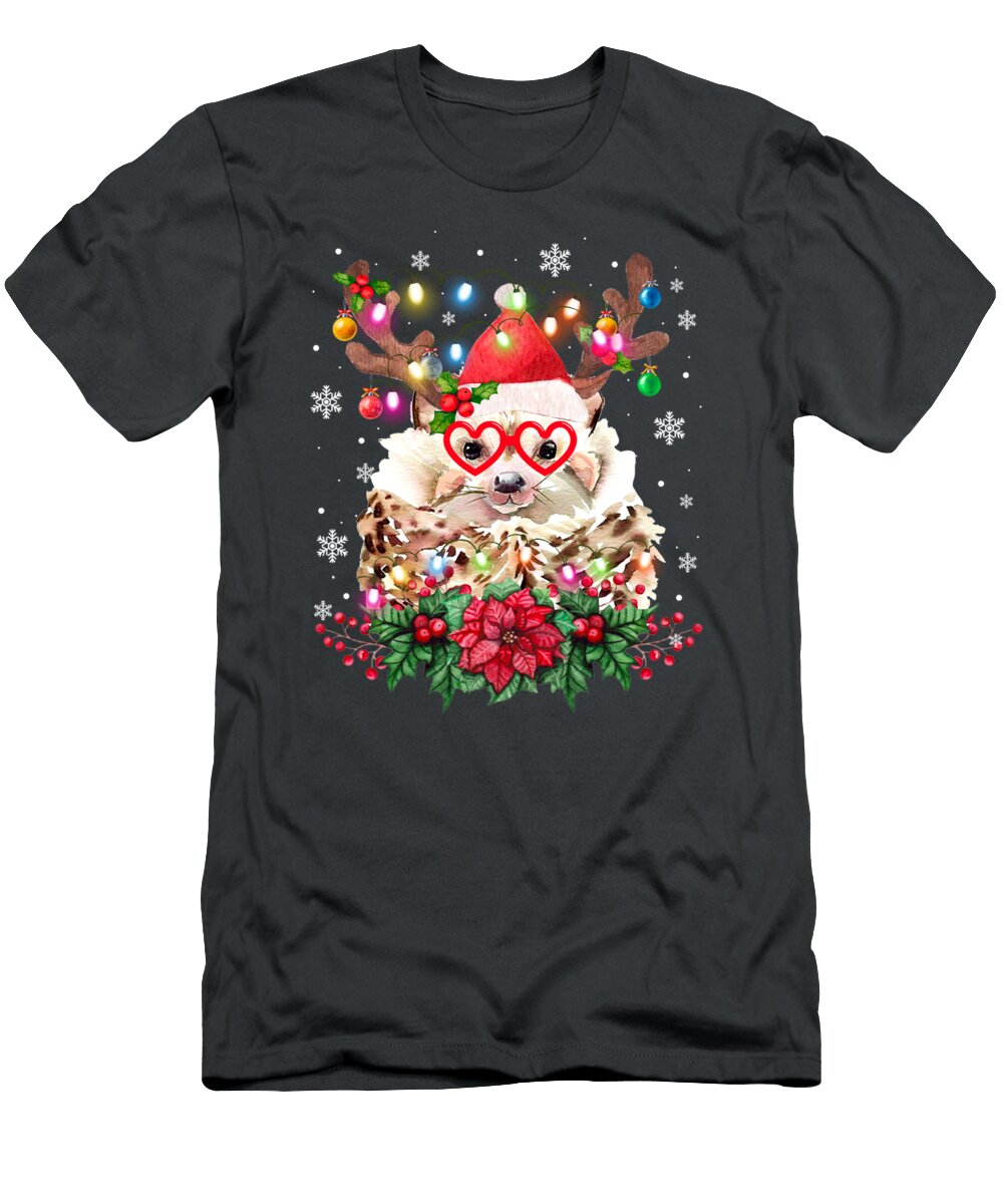 Hedgehogs Reindeer Xmas Lighsts Christmas Ornaments Xmas Lyle Certainly T-Shirt