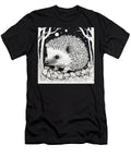 Hedgehogs Uncurling From a Ball to Explore Their Woodland Habitat At Night Rhys Jacobson T-Shirt
