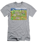 Hedgehogs with Peas Beside a Poppy Field At Night Eb Watts T-Shirt