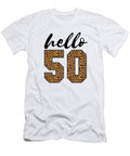 Hello 50 Leopard Print 50th Birthday Deon Du Plessis Art T-Shirt