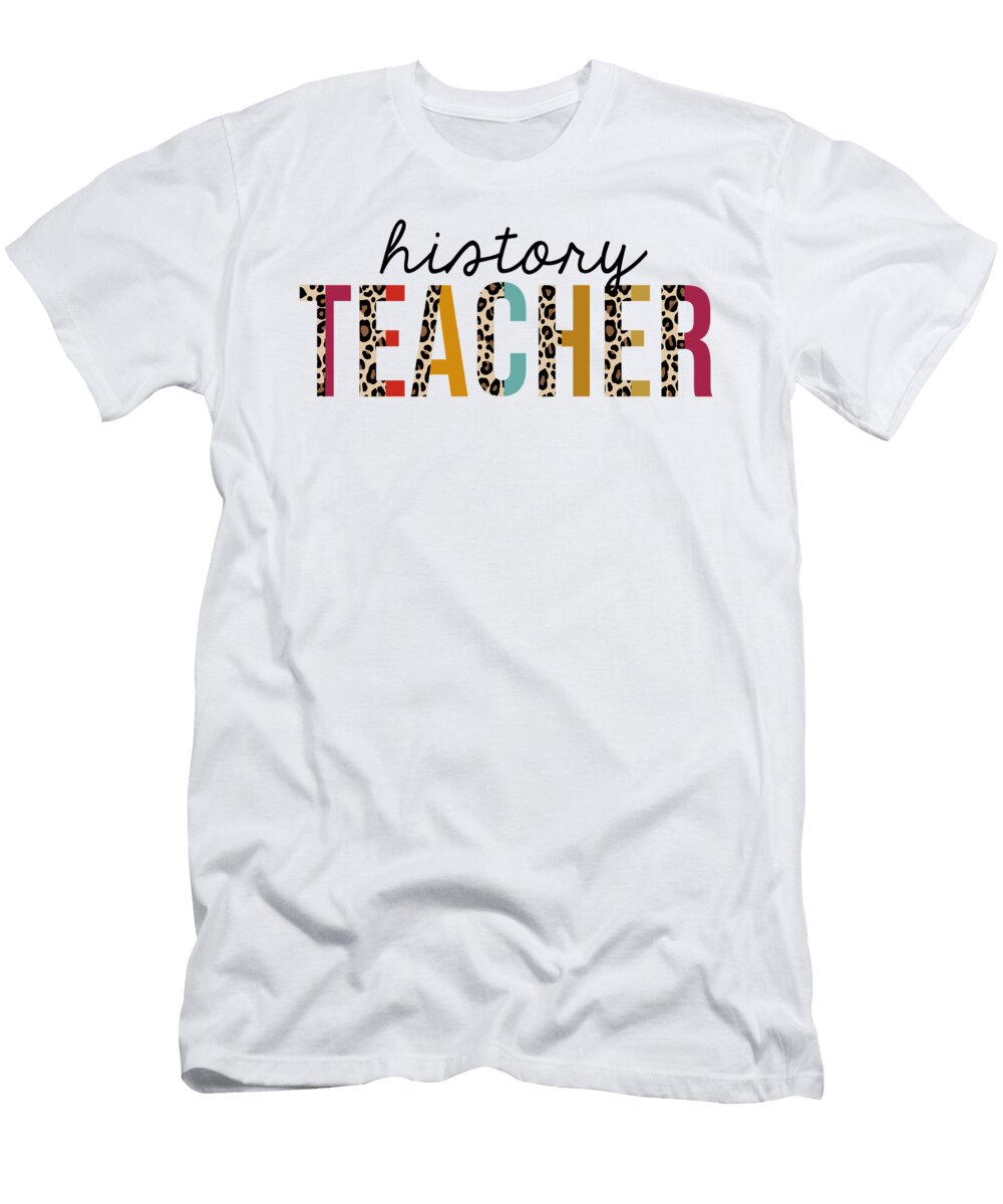 History Teacher Leopard Print Funny Jensen Cena T-Shirt