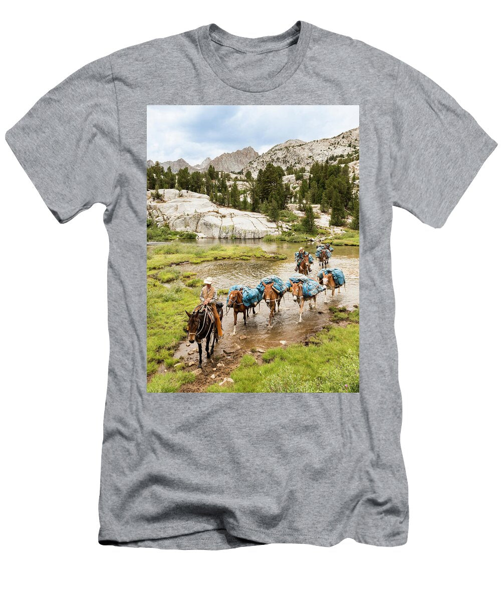 Horse Packers Lead a Pack Train Josh Miller Photography T-Shirt