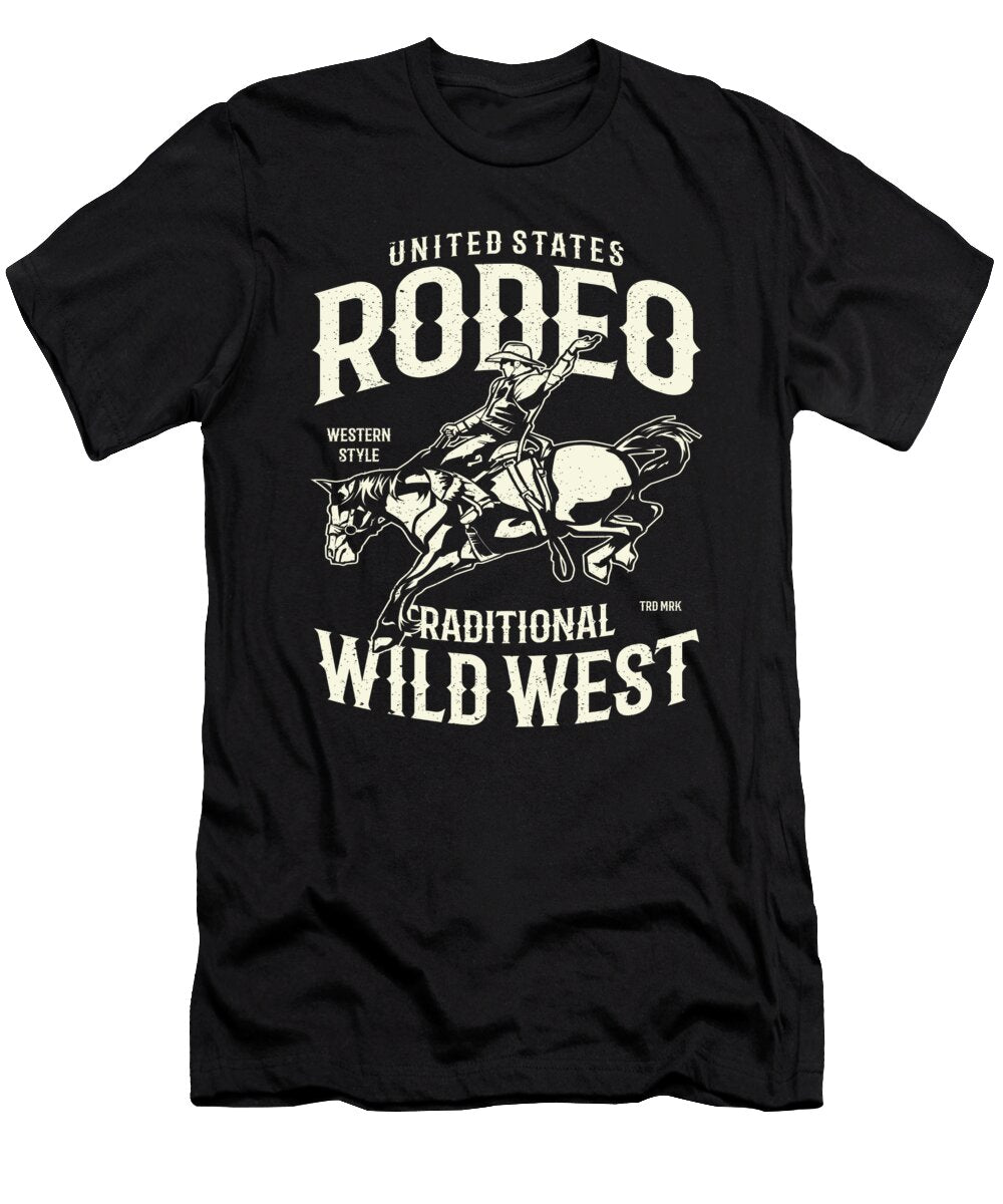 Horse Riding Rodeo Barrel Horseback Racing Horse Florian Dold Art T-Shirt