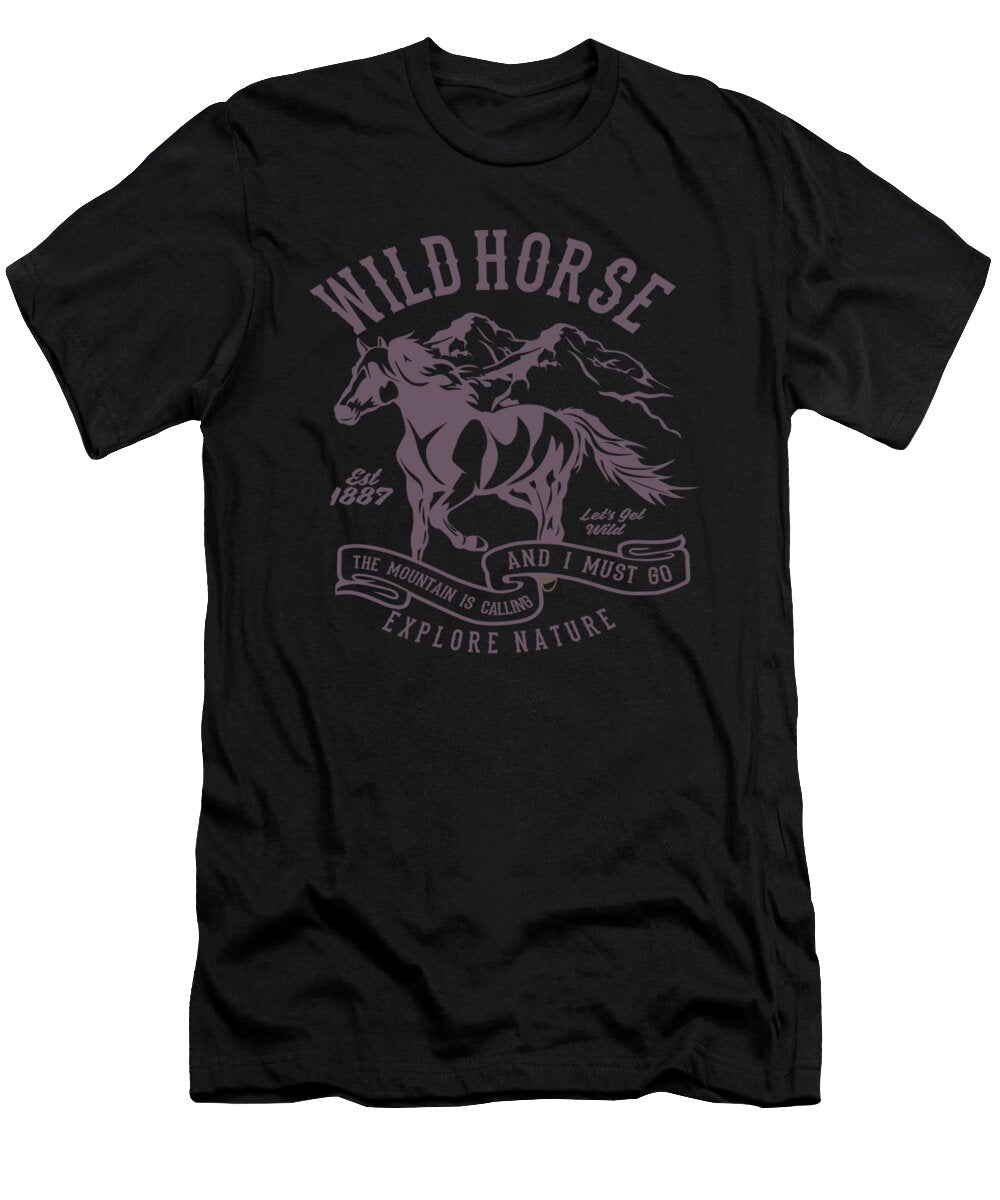 Horse Riding Rodeo Horseback Racer Wild Horse Florian Dold Art T-Shirt