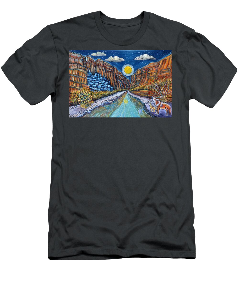 Howlin At the Santa Elena Moon James Mangum T-Shirt