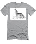 Howling Coyote Black and White Athena Mckinzie T-Shirt