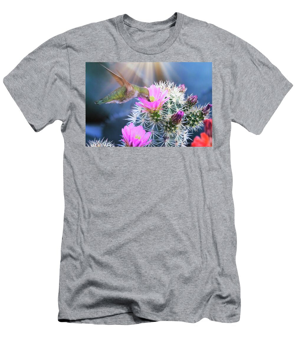 Hummingbird and the Pink Hedgehog Saija Lehtonen T-Shirt