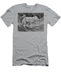 Hunting with Ears Back Black and White Adam Jewell T-Shirt