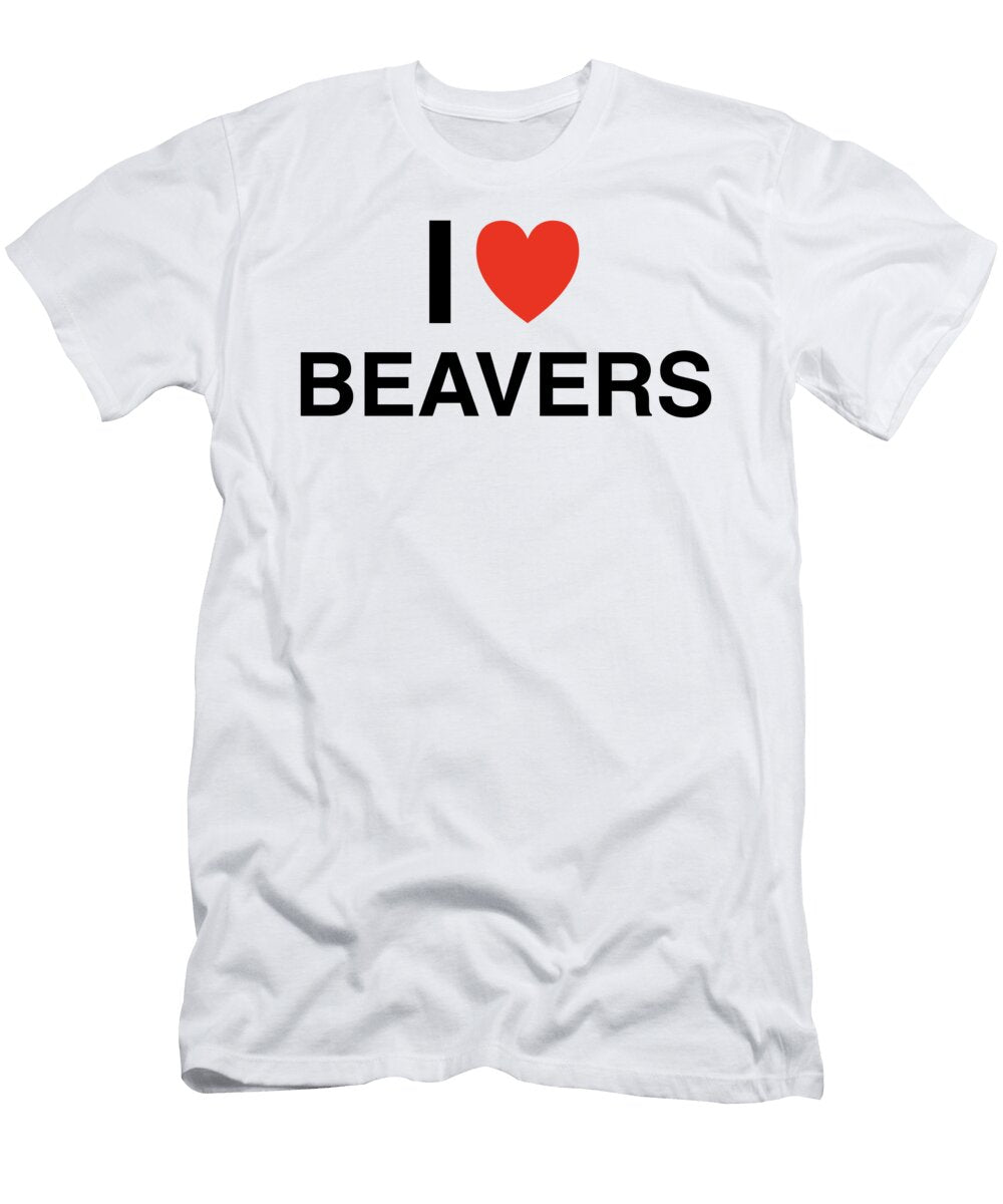 I Heart Beavers in Black I Heart Everything T-Shirt