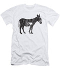 I Love Donkey Rider Jackass Mule Funny Democrat Jockey Black Henry B T-Shirt