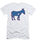 I Love Donkey Rider Jackass Mule Funny Democrat Jockey Blue Red Clean Henry B T-Shirt