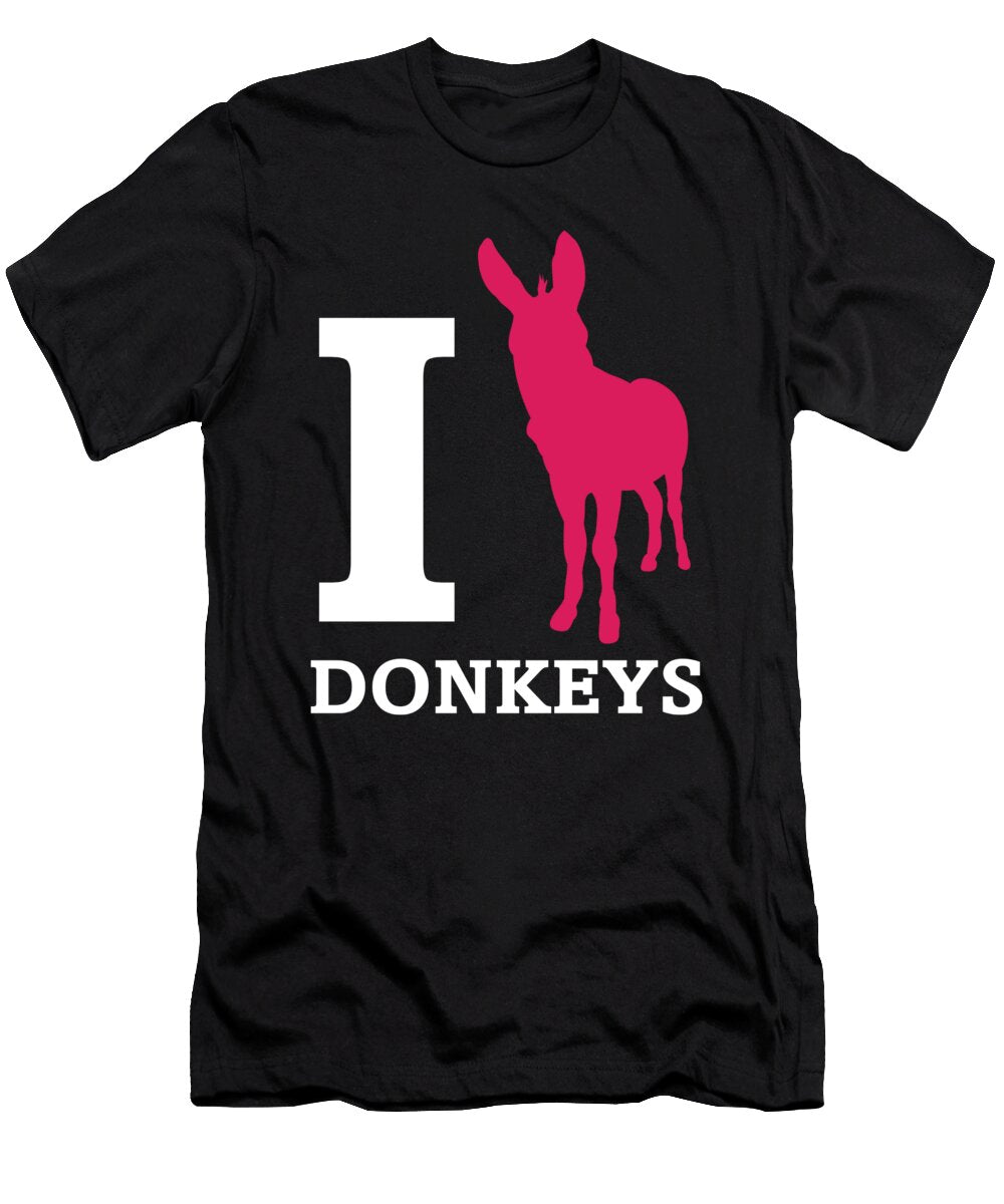 I Love Donkeys Donkey Mule Moon T-Shirt