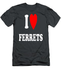I Love Ferrets Heart Antoni Kohino T-Shirt