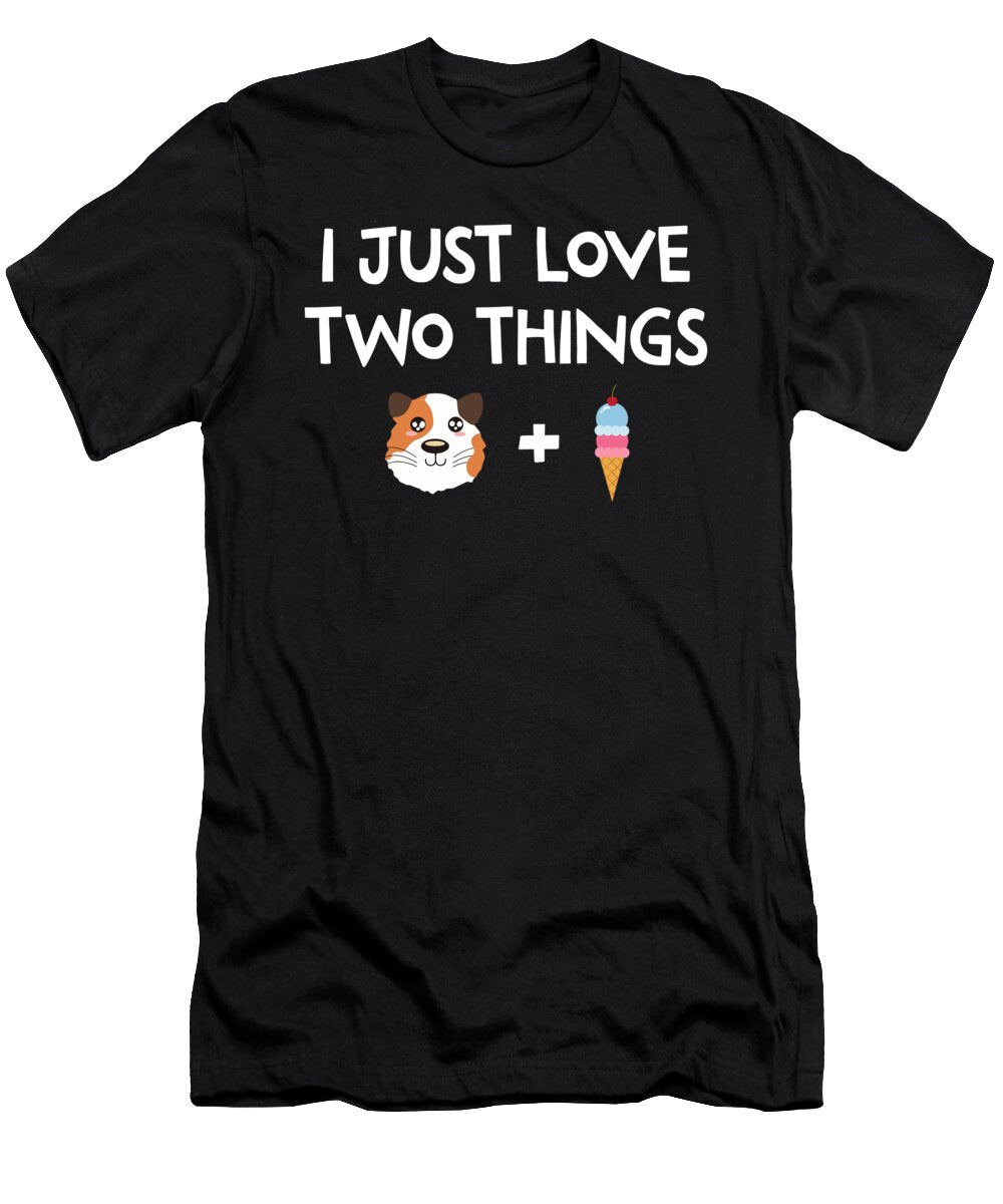 I Love Guinea Pig Guinea Pig Lovers Ice Cream Noirty Designs T-Shirt